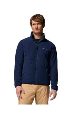 GIACCA IN PILE SHERPA REVERSIBILE WINTER PASS DA UOMO COLLEGIATE NAVY TRACKS